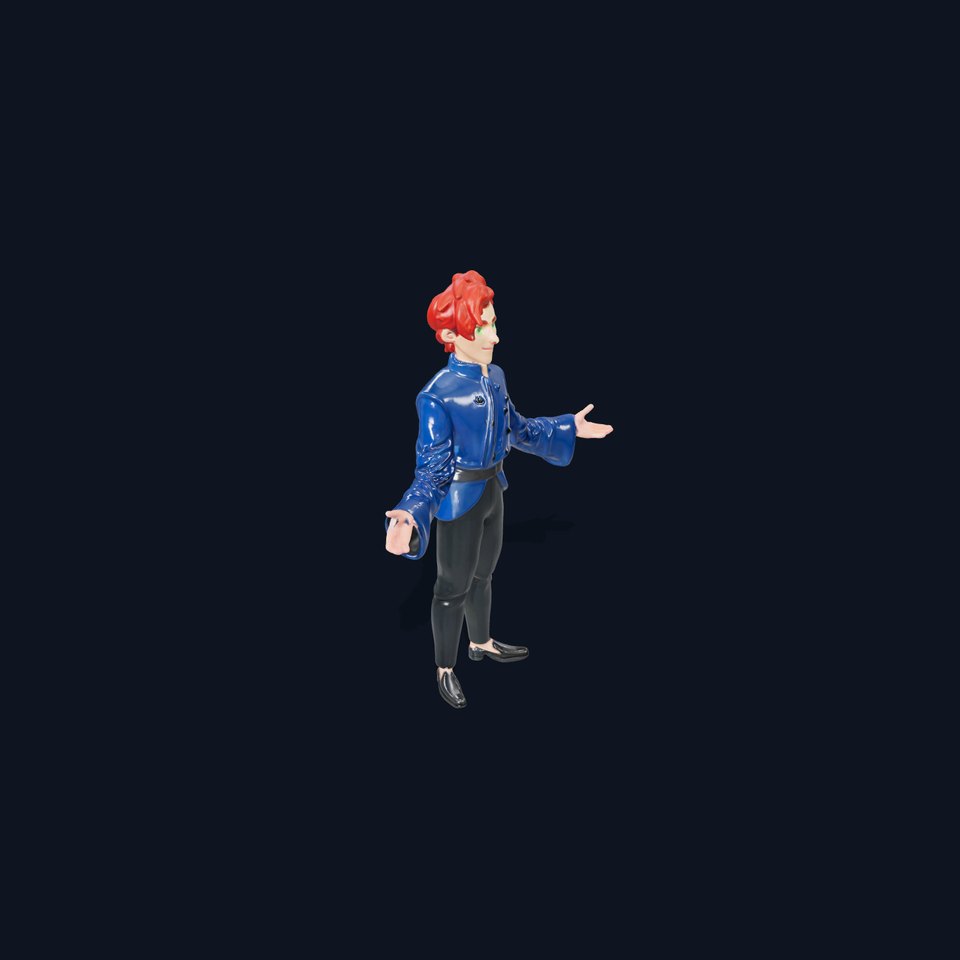 Stylish Redhead Male Character Rigged and Animated